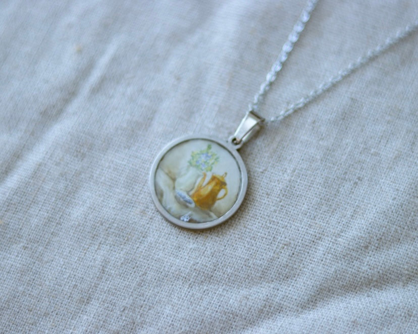‘A Moment’s Peace’ Hand-Painted Necklace