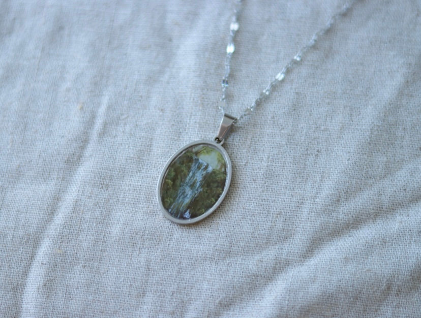 ‘Water’s Song’ Hand-Painted Necklace