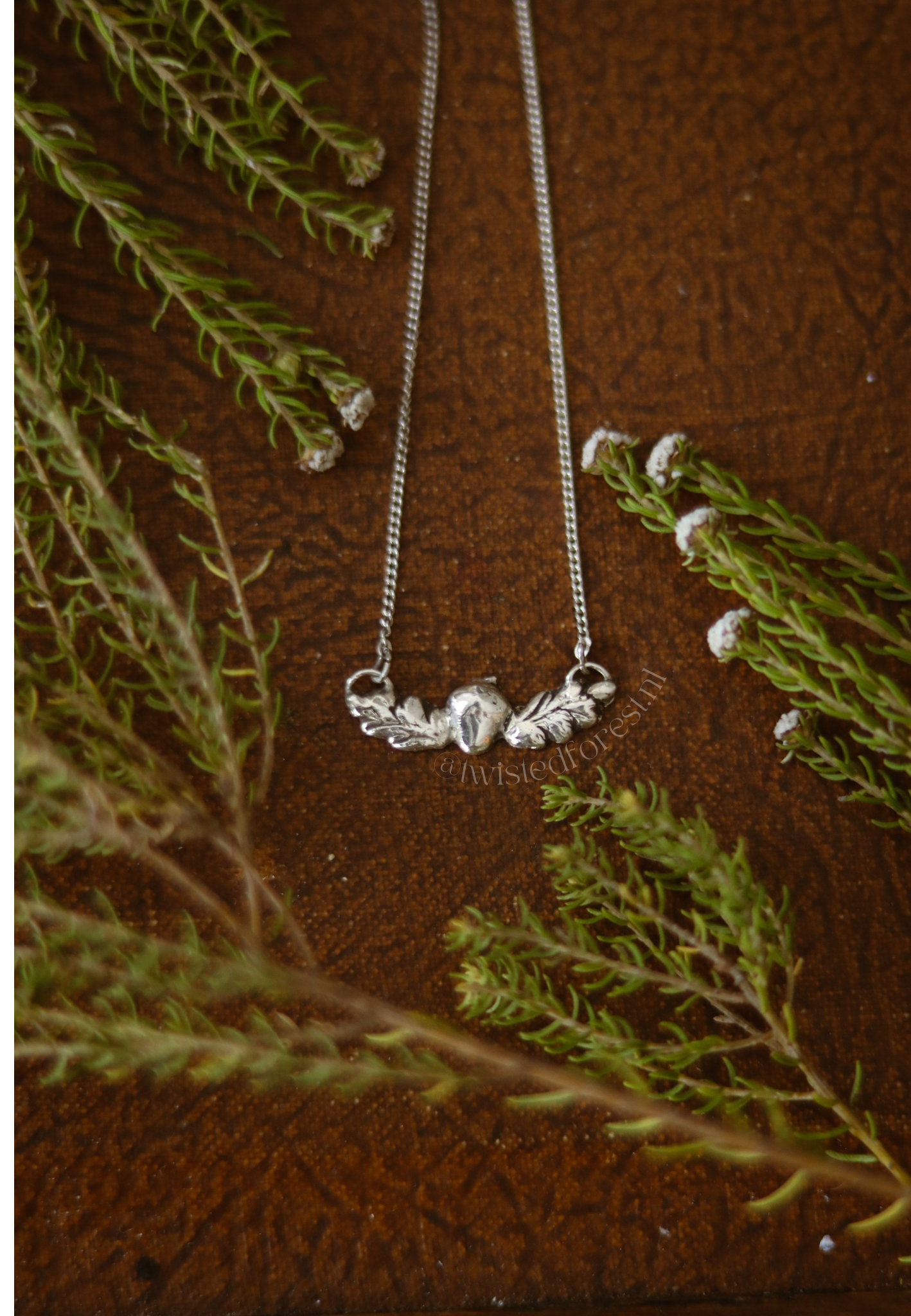Oak Leaf & Acorn Sterling Silver Necklace