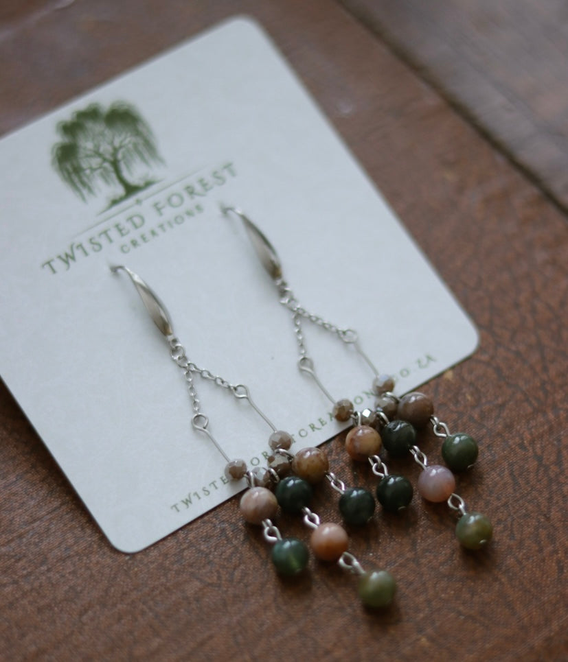 ‘Florence’ Indian Agate Gemstone Earrings