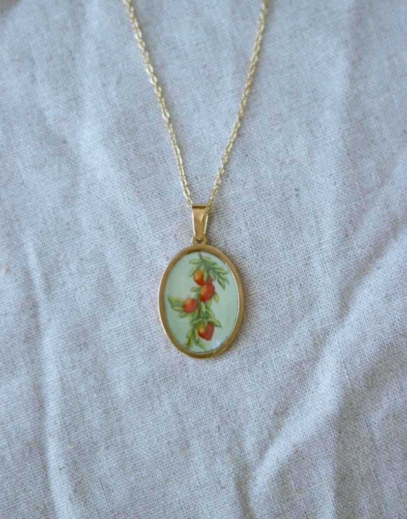 ‘Summer’s Jewel’ Hand-Painted Necklace