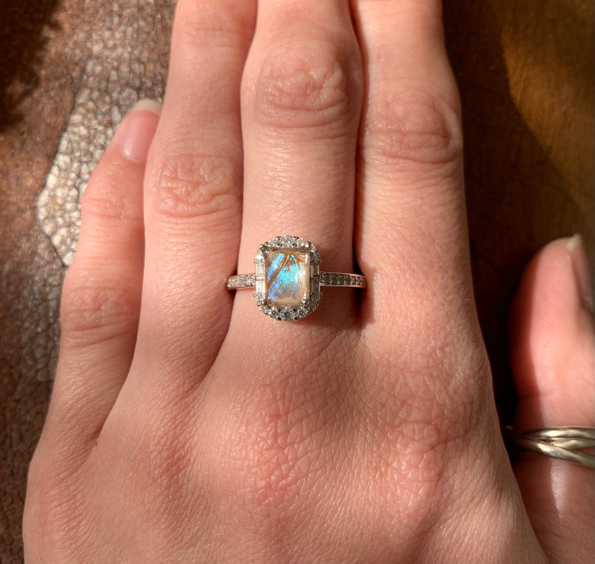 Sterling Silver 1935 Butterfly Wing Fragment Ring