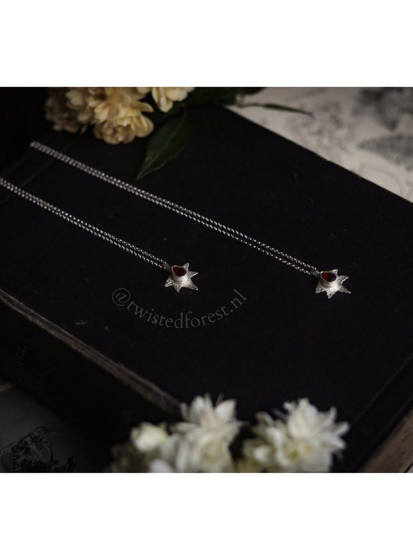 Nurture Naturae Garnet Gemstone Sterling Silver Necklace