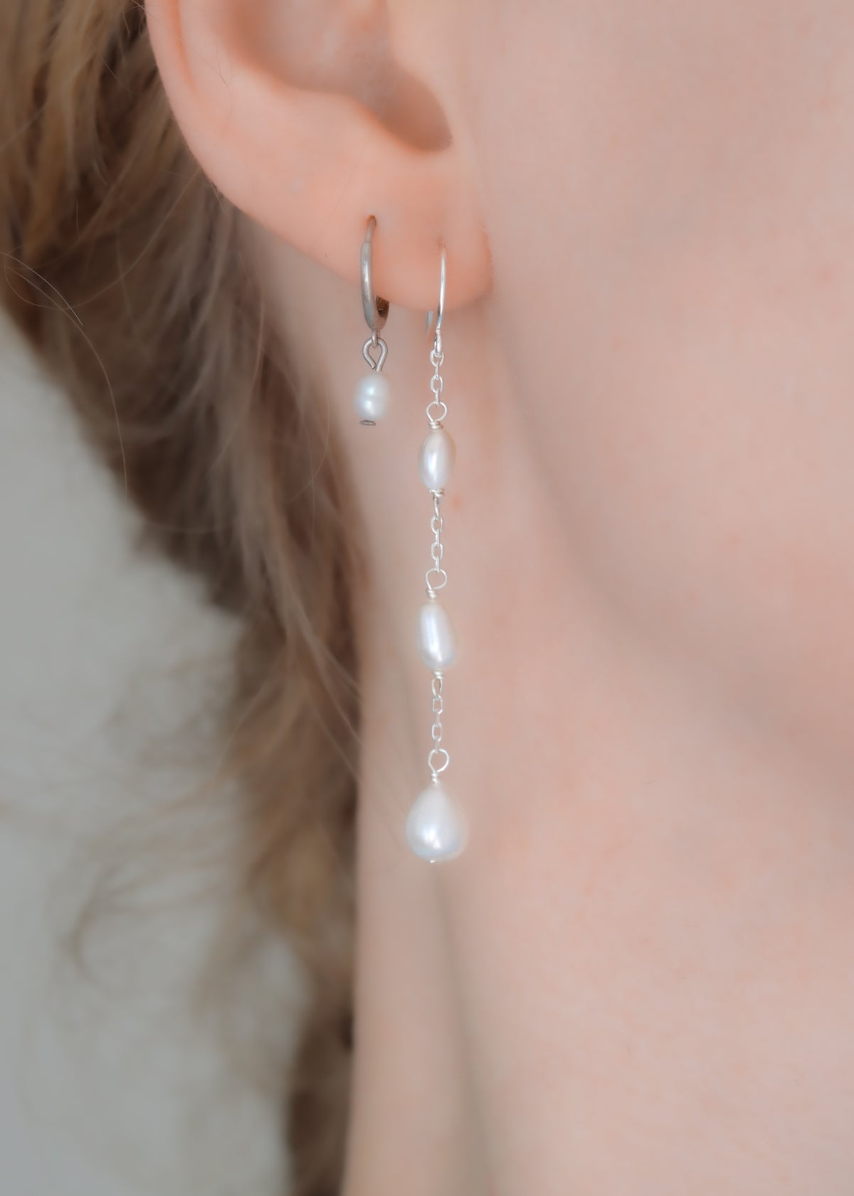 Sterling Silver Freshwater Pearl Drop Earrings