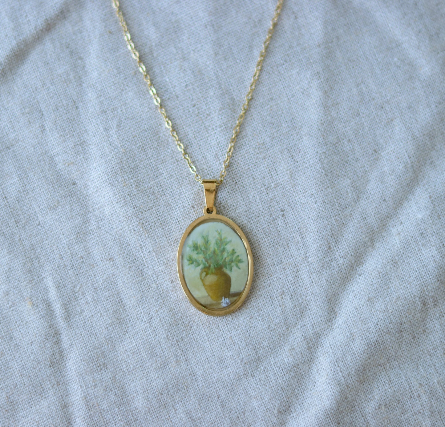 ‘Harvest’ Hand-Painted Necklace