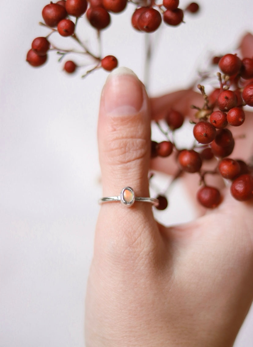 Indian Opal Sterling Silver Ring
