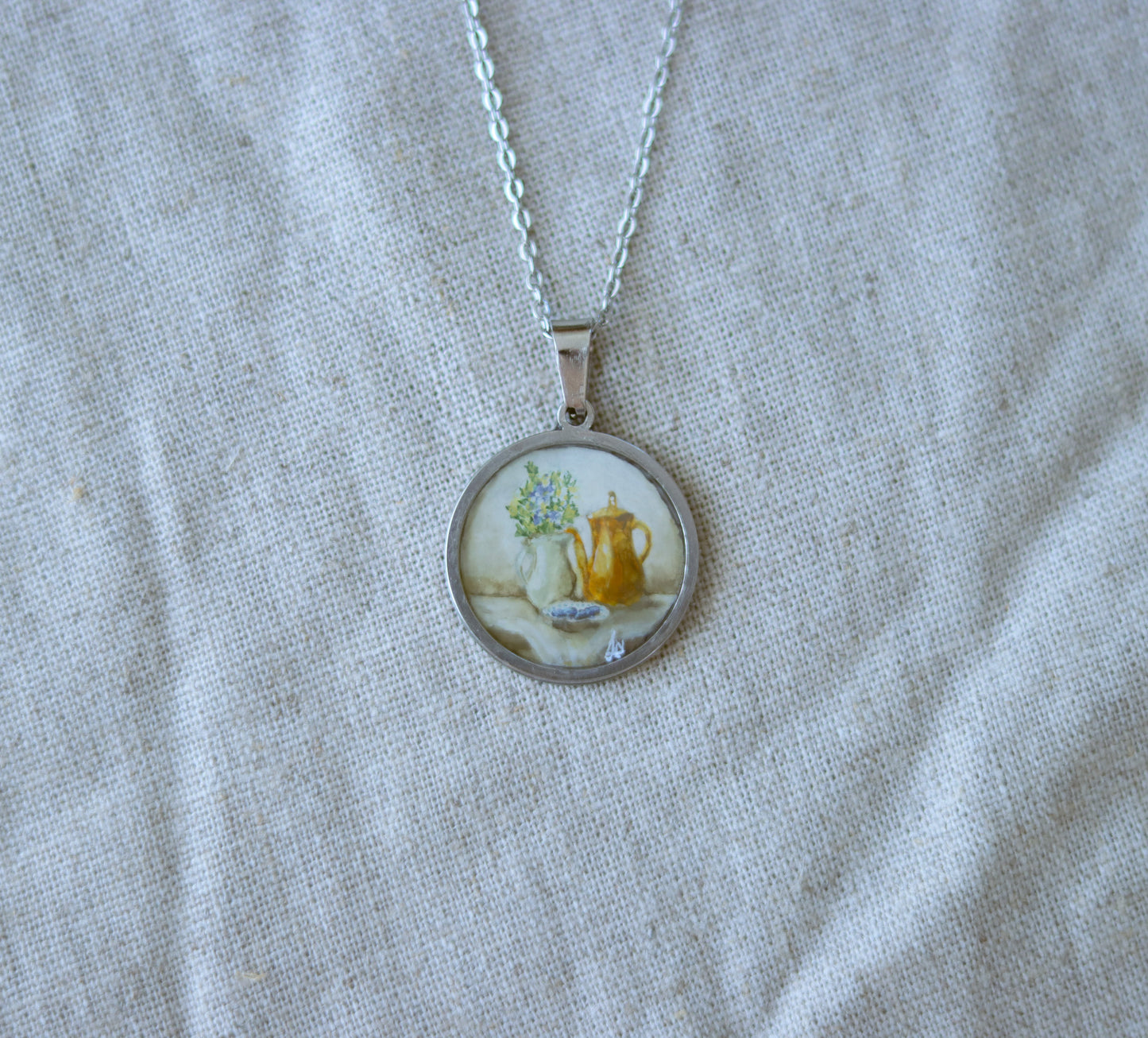 ‘A Moment’s Peace’ Hand-Painted Necklace
