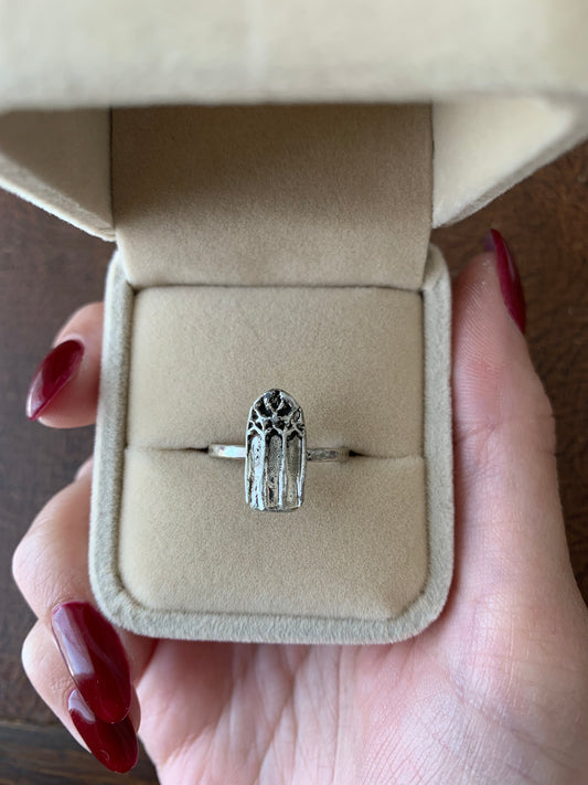 Cathedral Runes Sterling Silver Ring