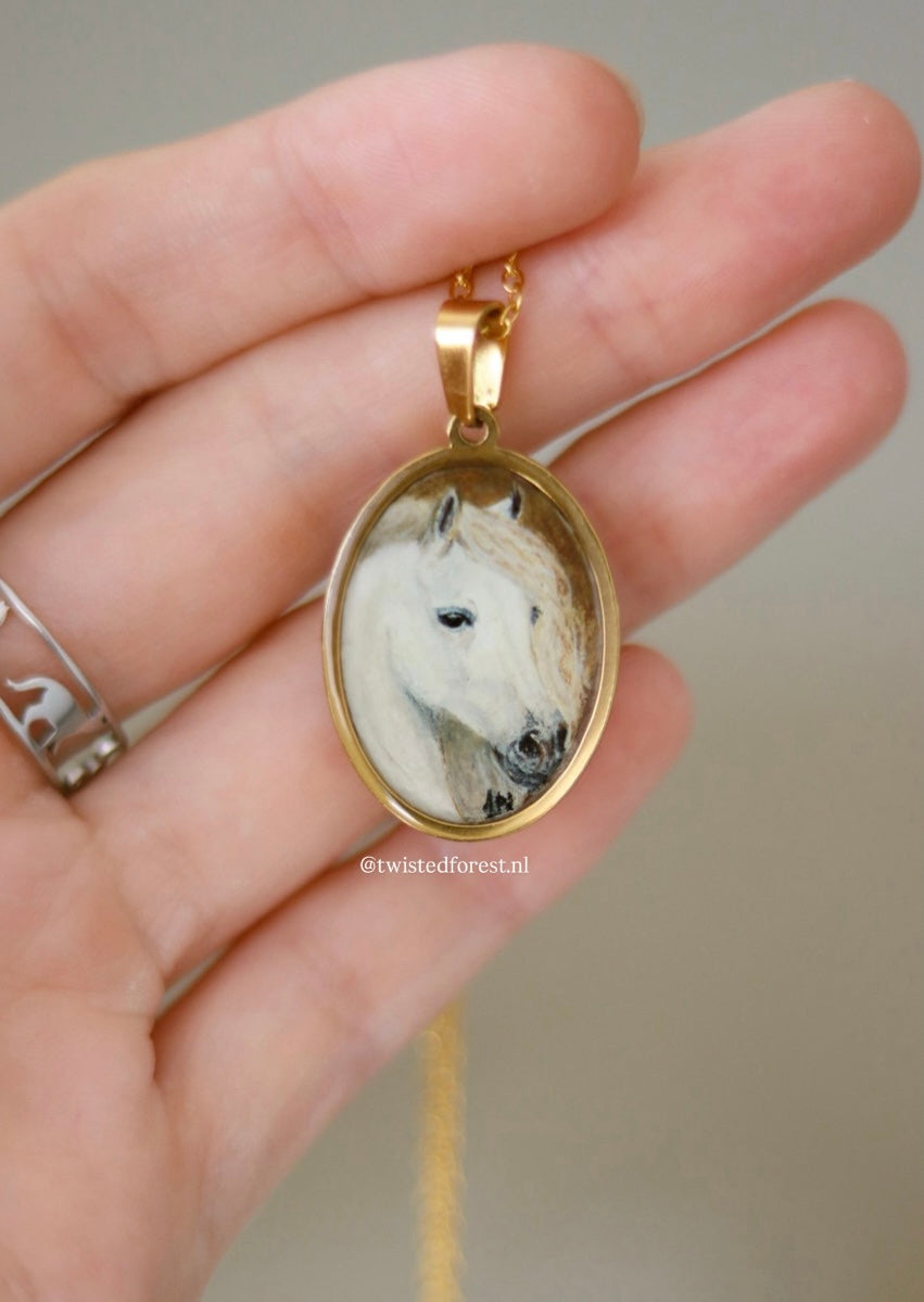 Hand-Painted Pet Portrait Necklaces