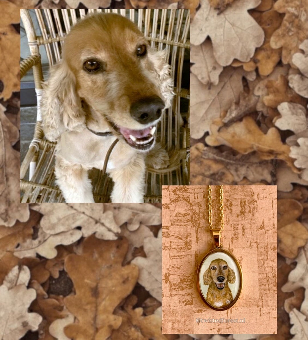 Hand-Painted Pet Portrait Necklaces