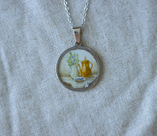 ‘A Moment’s Peace’ Hand-Painted Necklace