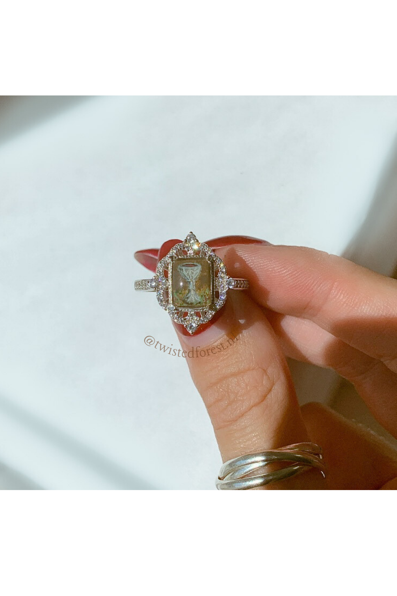 ‘Till The Last Drop’ Hand-Painted Sterling Silver Ring