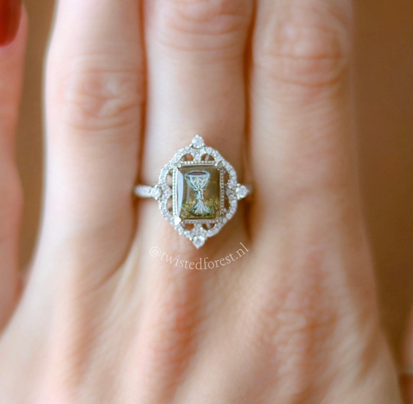 ‘Till The Last Drop’ Hand-Painted Sterling Silver Ring