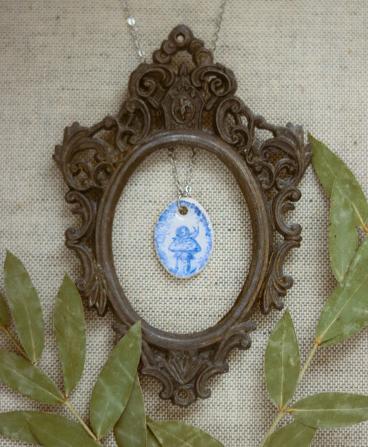‘Snail On Mushroom’ Porcelain Necklace