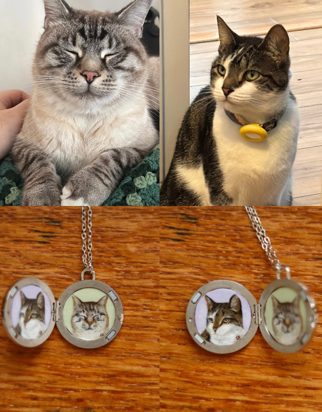 Hand-Painted Pet Portrait Necklaces