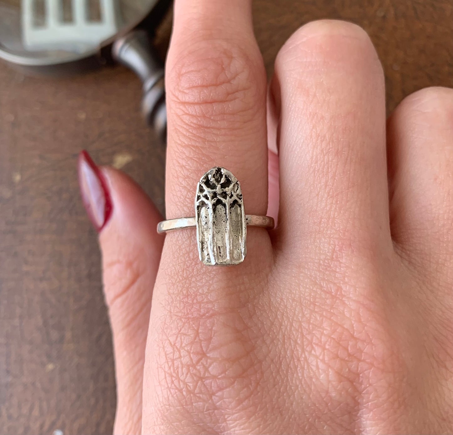 Cathedral Runes Sterling Silver Ring
