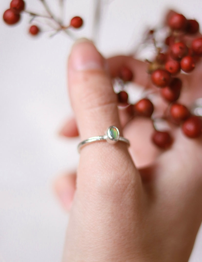 Indian Opal Sterling Silver Ring