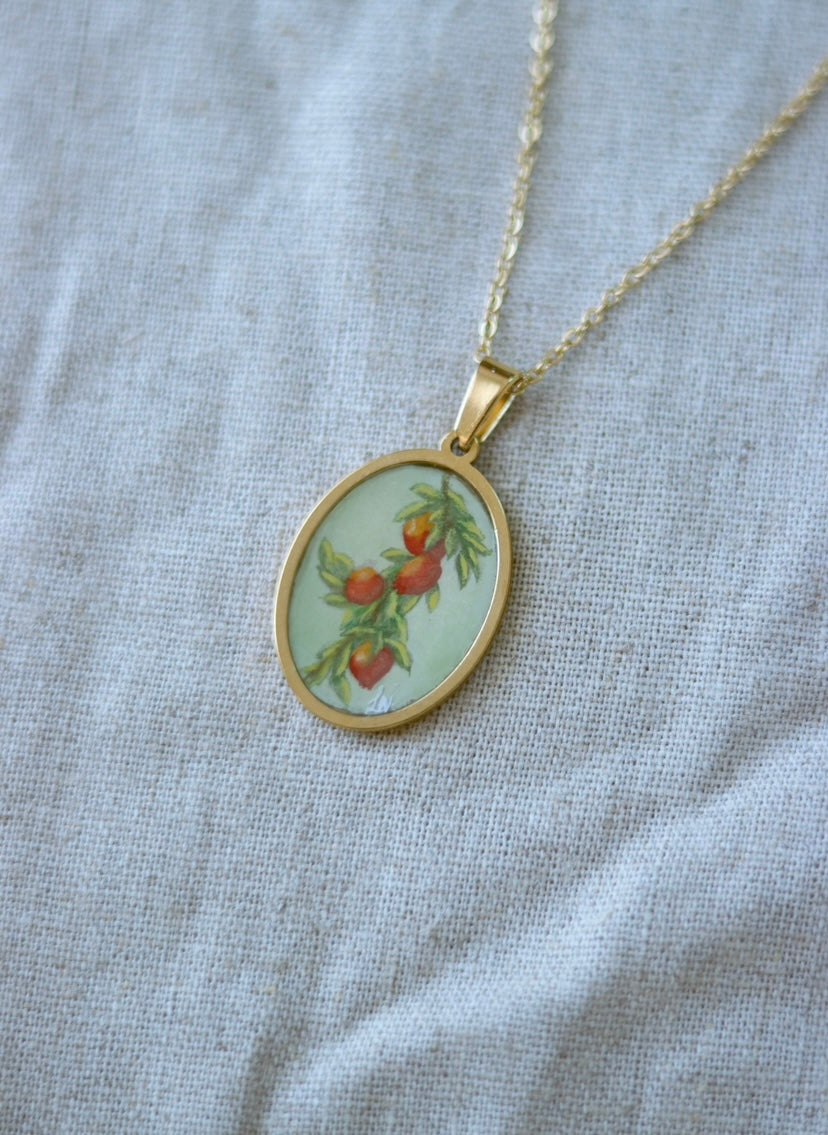 ‘Summer’s Jewel’ Hand-Painted Necklace