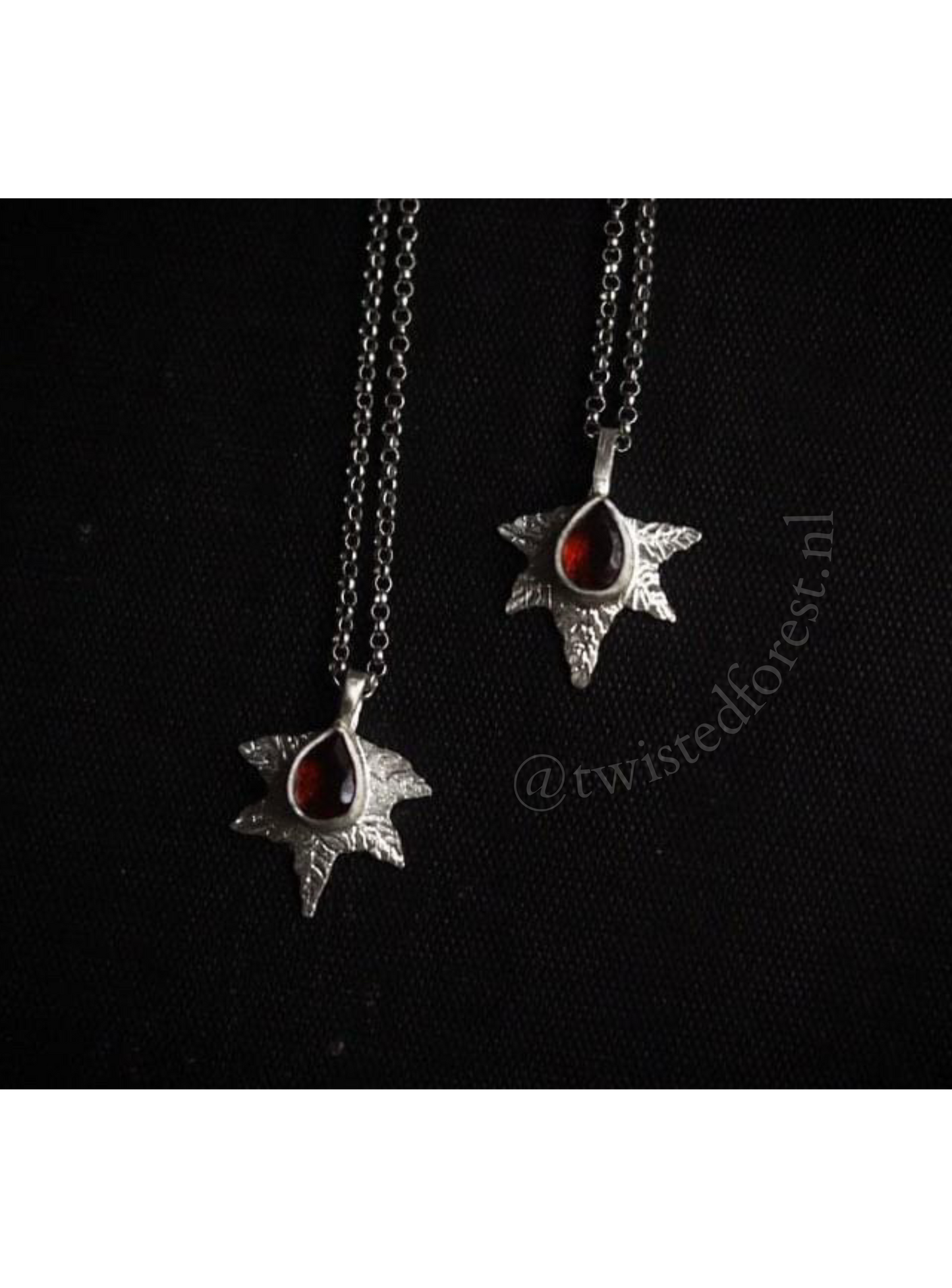 Nurture Naturae Garnet Gemstone Sterling Silver Necklace