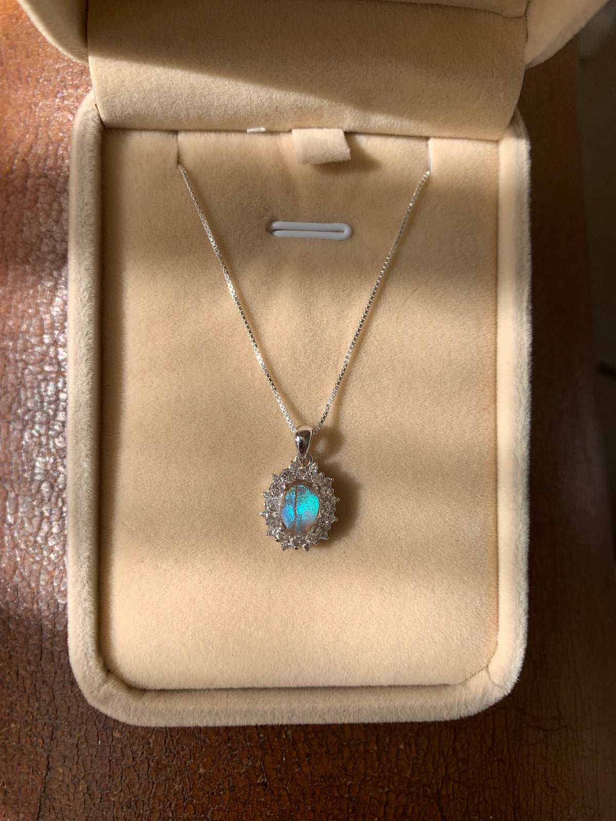 Sterling Silver 1935 Butterfly Wing Fragment Necklace A