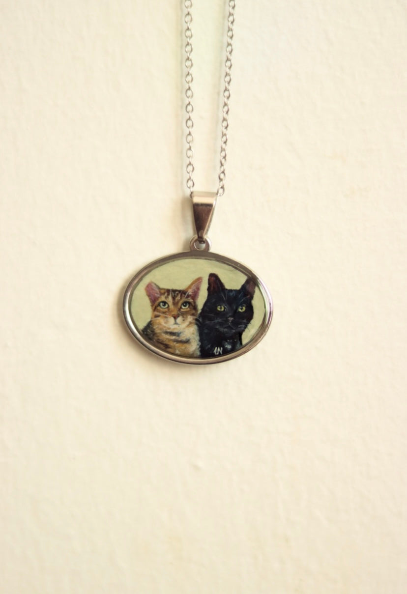 Hand-Painted Pet Portrait Necklaces