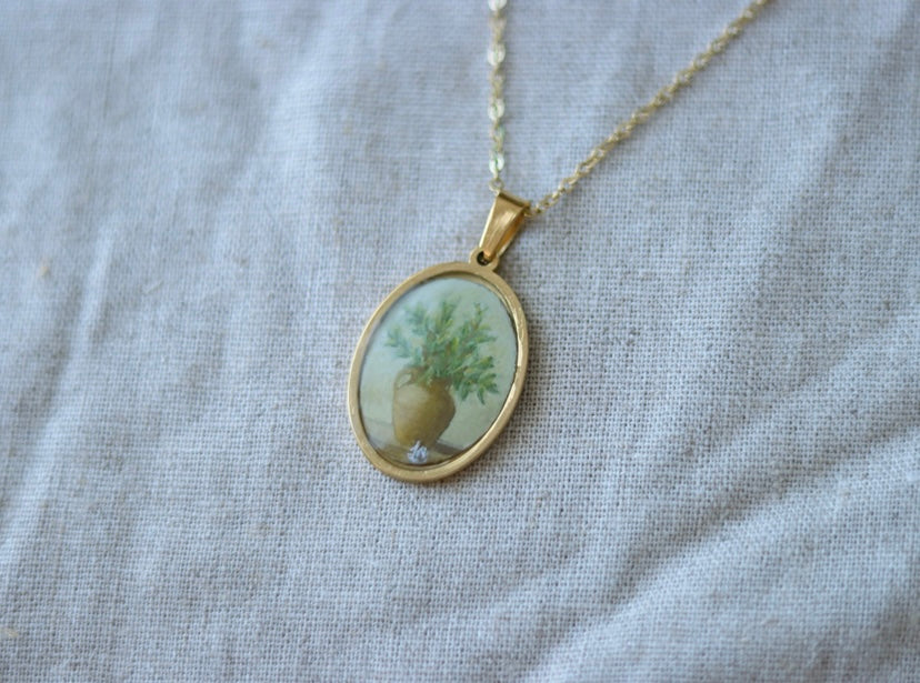 ‘Harvest’ Hand-Painted Necklace