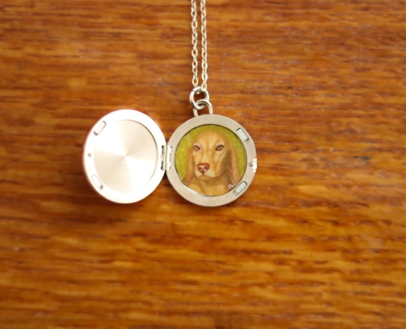 Hand-Painted Pet Portrait Necklaces