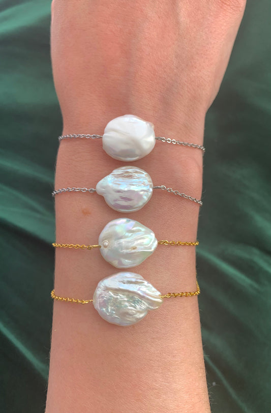 Mermaid Coin Freshwater Pearl Bracelet