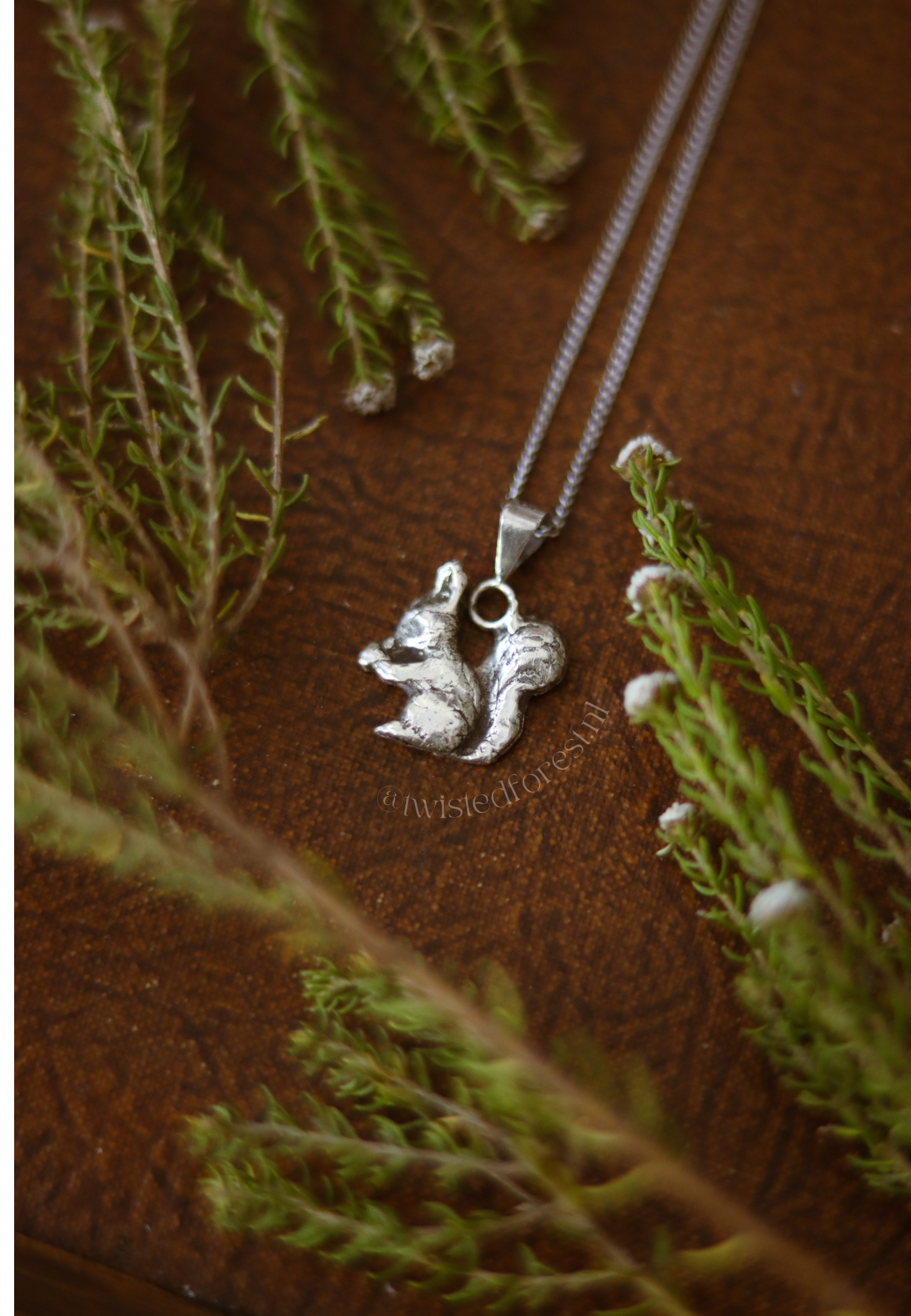 Sterling Silver Squirrel Necklace