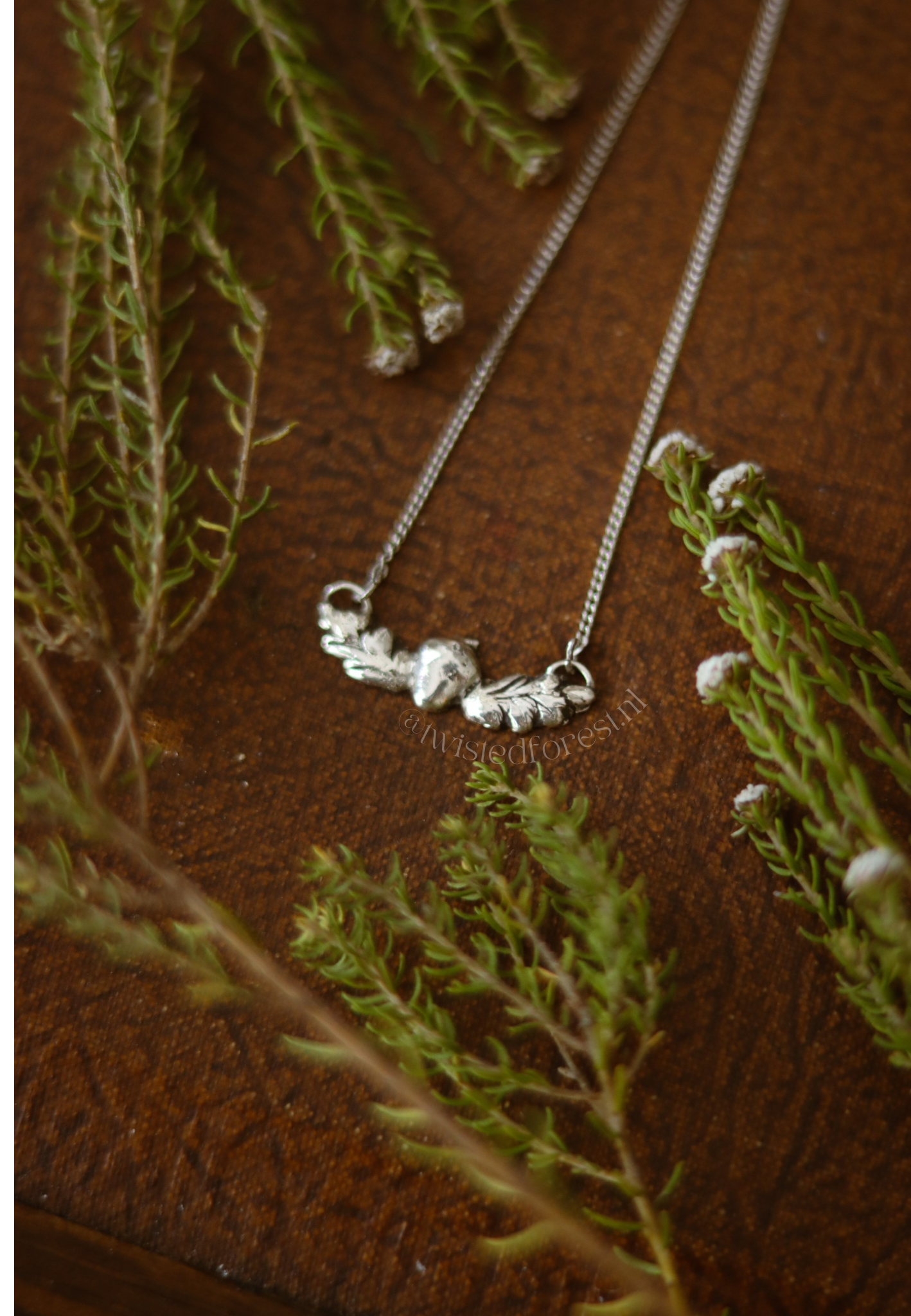 Oak Leaf & Acorn Sterling Silver Necklace