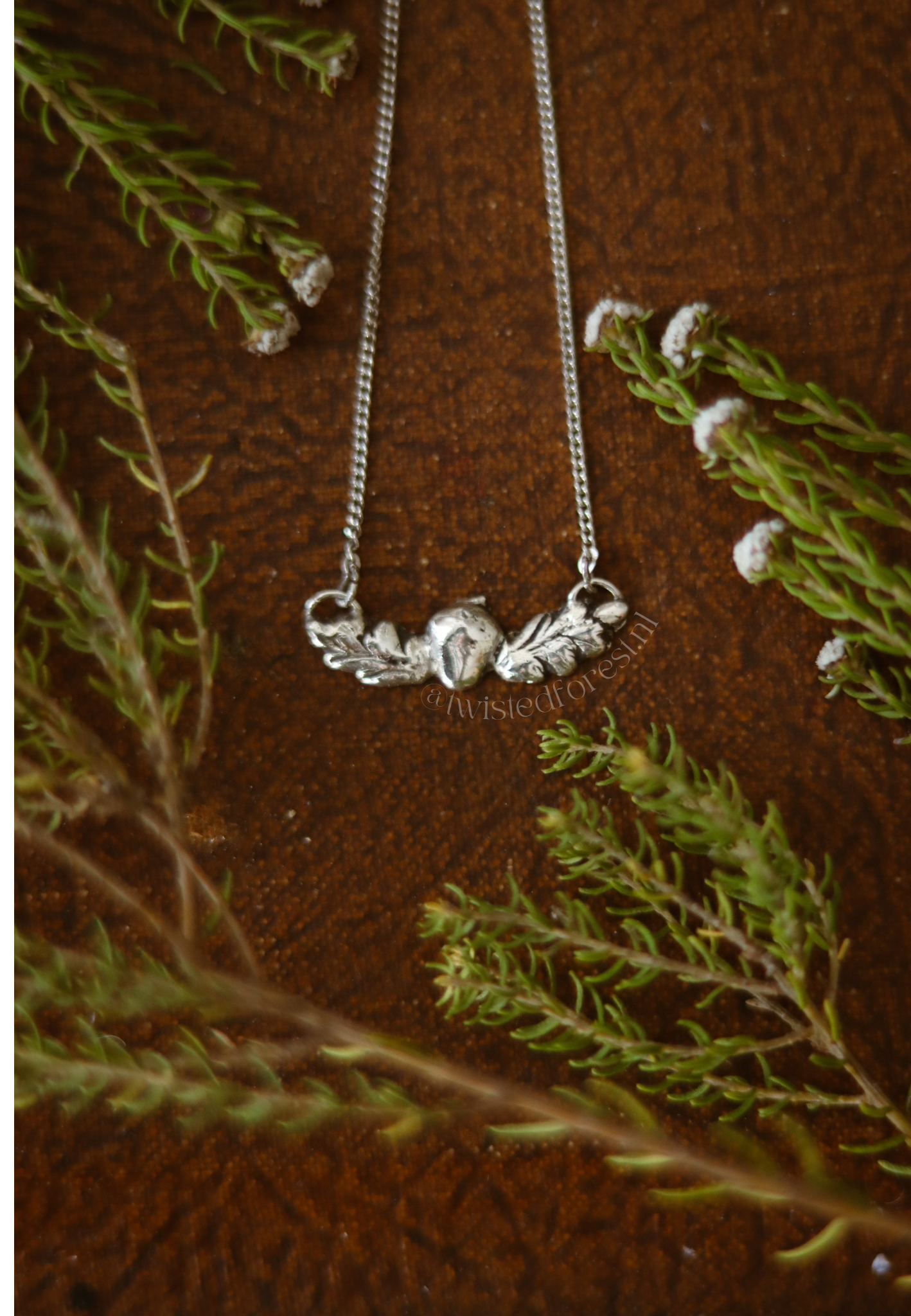 Oak Leaf & Acorn Sterling Silver Necklace
