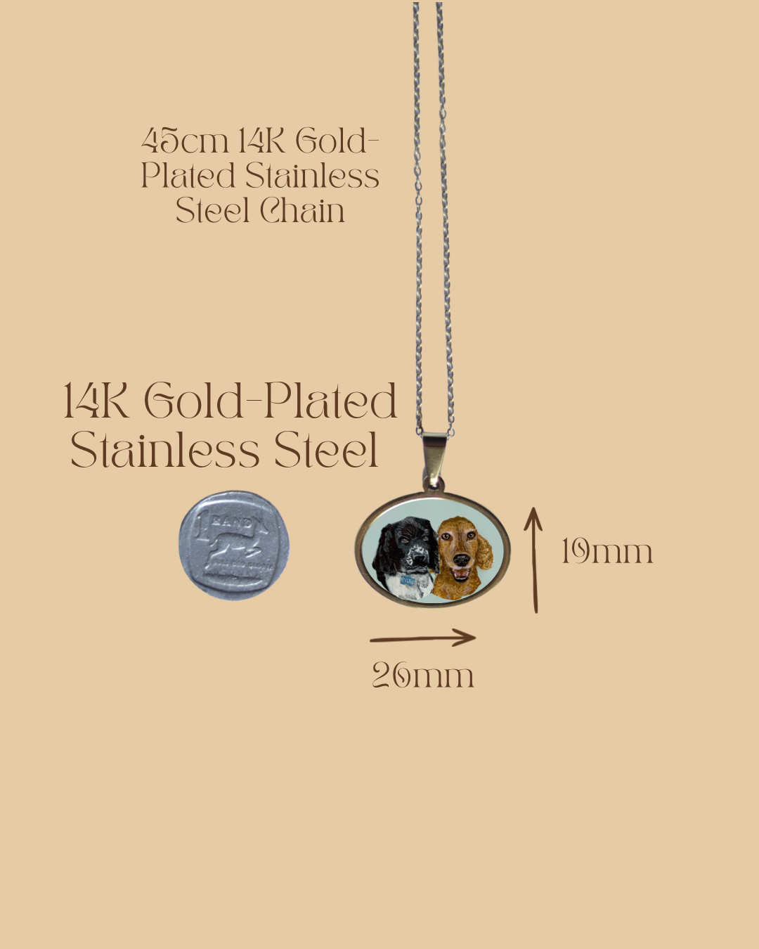 Hand-Painted Pet Portrait Necklaces