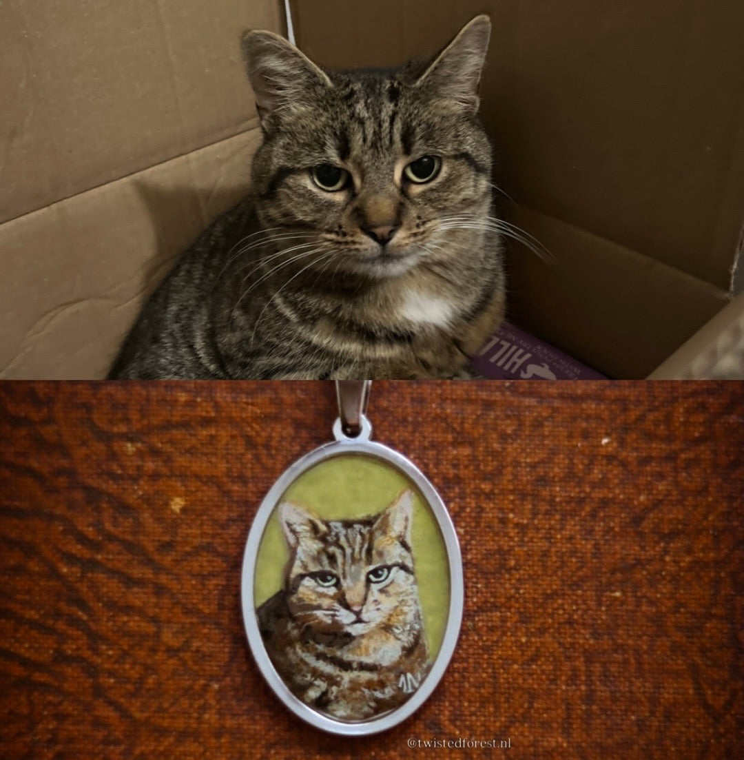 Hand-Painted Pet Portrait Necklaces