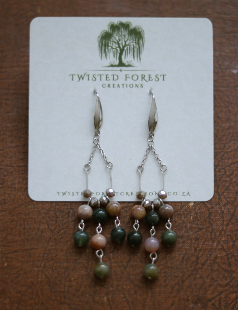 ‘Florence’ Indian Agate Gemstone Earrings